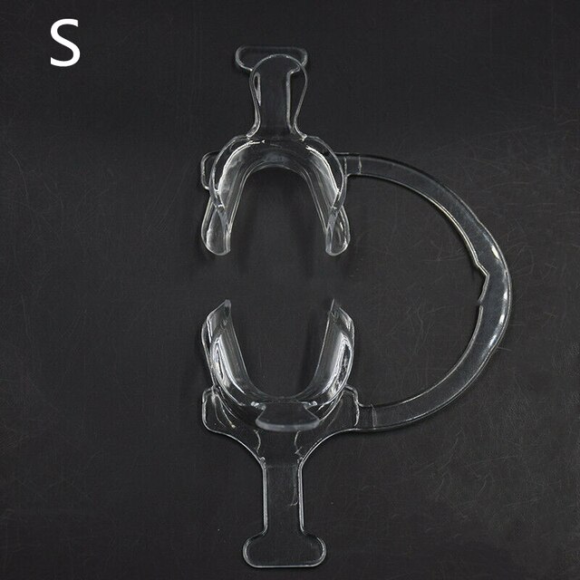 Mond Opener Expander Dental Intraoral Cheek Lip Retractor Orthodontische C Type Met Handvat Autoclaaf Tandheelkunde Materiaal 3/5 Pcs: transparent S