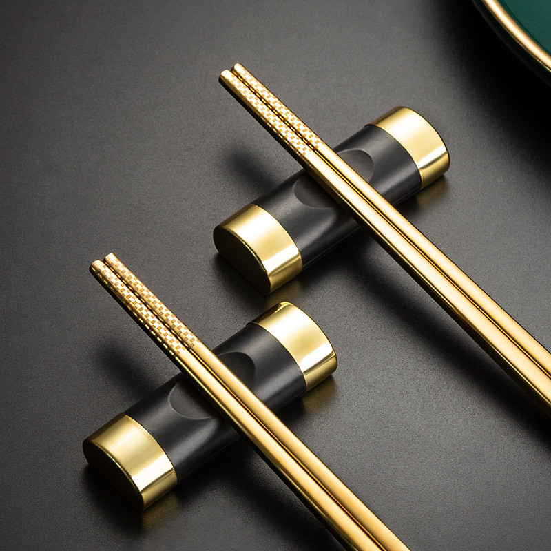 Metalen Legering Eetstokjes Houder Chinese Chopstick Rest Lepel Stand Rack Kussen Vorm Frame Art Craft Keuken Gereedschap