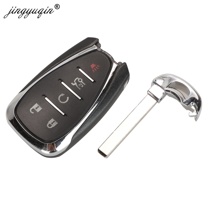 Jinyuqin smart fjärrkontroll bilnyckel skal 5 knappar för chevy chevrolet traverse equinox malibu cruze spark camaro