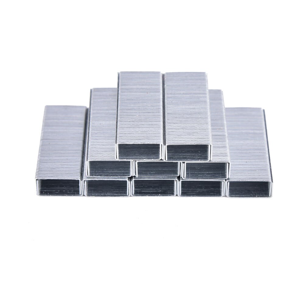 1 pakke /1000 stk 12#:12*5mm sølv hæfteklammer i rustfrit stål kontorbindingsartikler forbrugende forsyninger