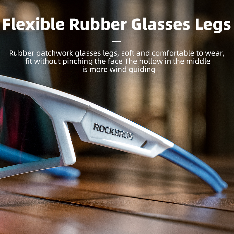 ROCKBROS Cycling Glasses UV400 Protection Bike Sunglasses Photochromic Polarised Lens Eyewear Goggles MTB Road Bicycle Glasses