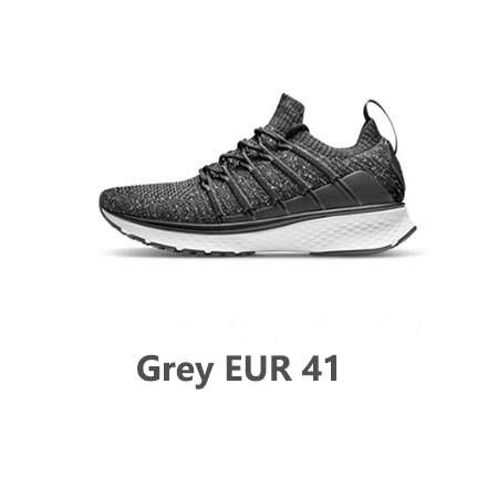 Zapatillas Xiaomi Sneaker 2 Mijia, zapatillas para correr, zapatillas deportivas uni-moulding con absorción de impacto, sistema de bloqueo de espina de pescado, amplificador de tejido elástico para hombres: Grey EUR41