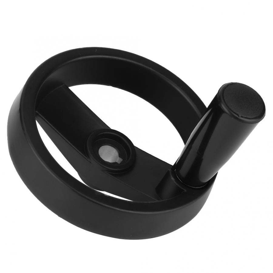 Black Aluminum Alloy Hand Wheel Folding Revolving Handle Handwheel 12*125 for Lathe Machine Tool