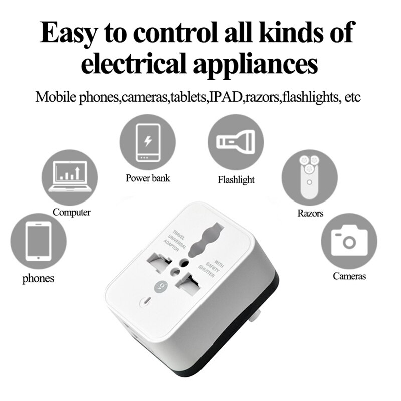 Universal rejse konvertering stik 250v 10a eu / us / uk standard konvertering europa strøm eu stik konverter stik / stikkontakt / adapter
