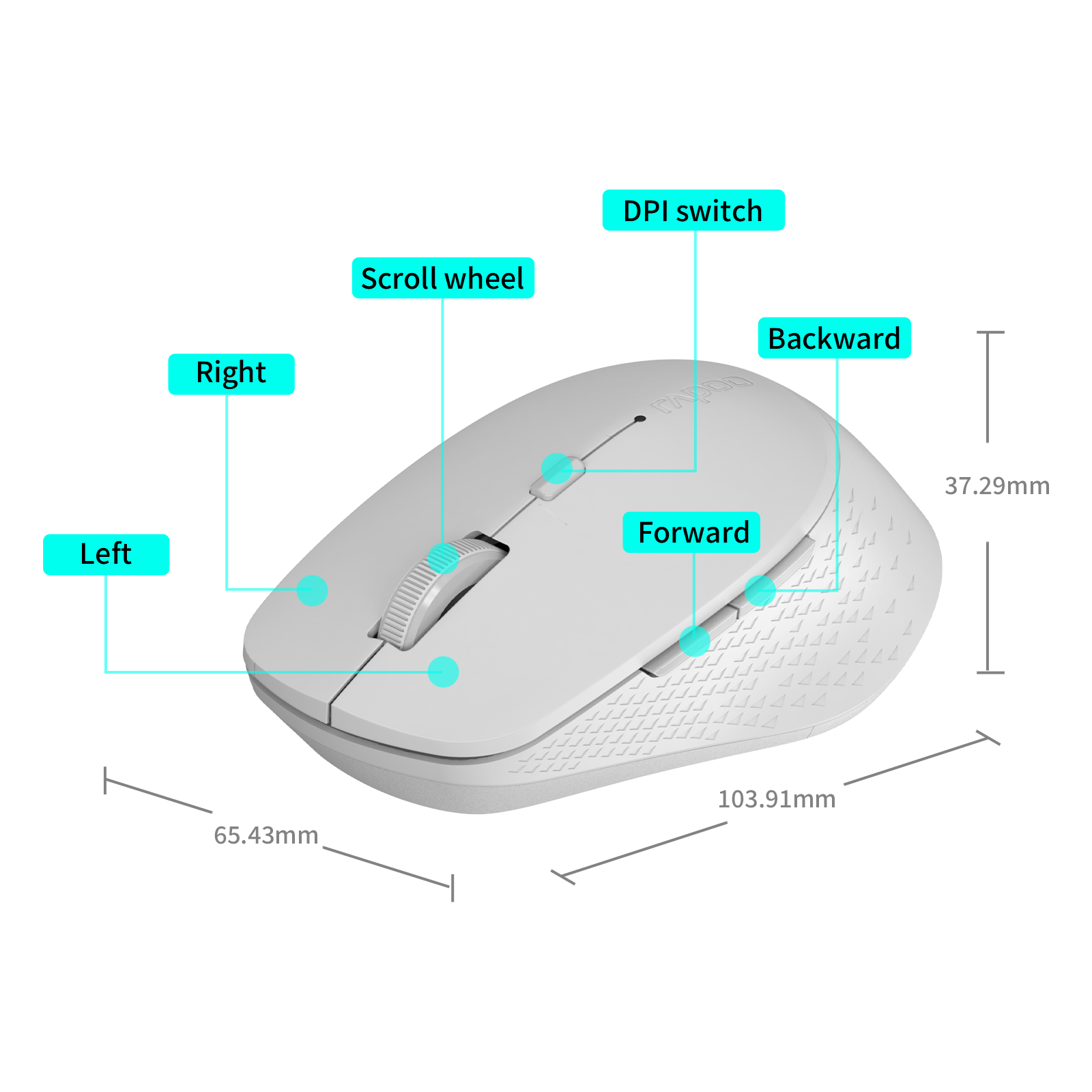 Rapoo Multi-Mode Draadloze Muis M300G Draagbare Stille Muis 2400 DPI Optische Bluetooth Muis Voor Laptop Computer PC Macbook