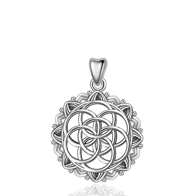 Eudora 925 Sterling Zilveren Geometrische Zaad Van Leven Hanger Neckalce Ierse Celtics Knoop Ketting Fijne Sieraden Voor Vrouwen CYD396: only pendant