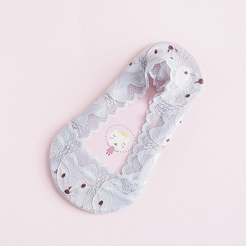 Chaussettes antidérapantes en dentelle pour bébés filles, mignonnes, en bateau, en dentelle florale, Kawaii, pour enfants, chaussures d'été: Beige