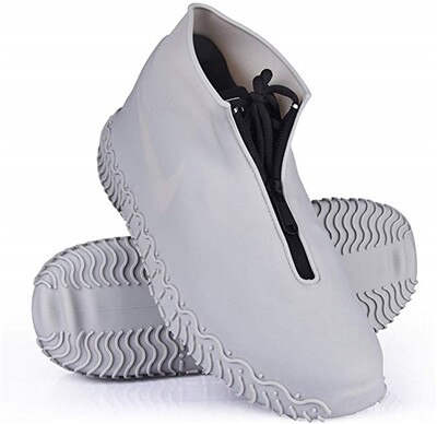 Portable Waterproof Shoe Covers Silicone Reusable Shoe Cover Non-slip Durable Zipper Elastic Rain Cover Protection for Men Women