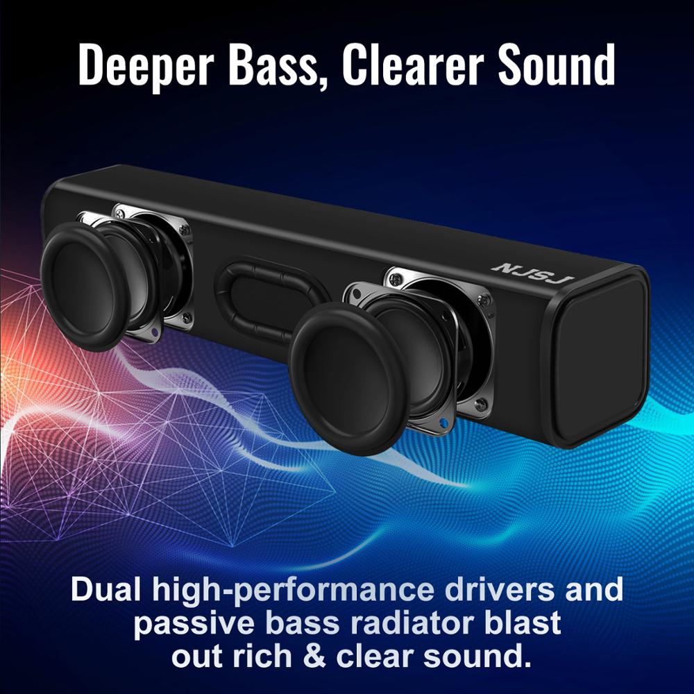 NJSJ wireless computer stereo speakers for laptop