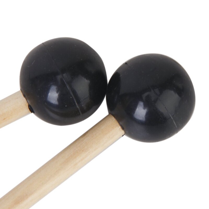 2 X Hardhout Glockenspiel Mallets Sticks Rubber Hoofd