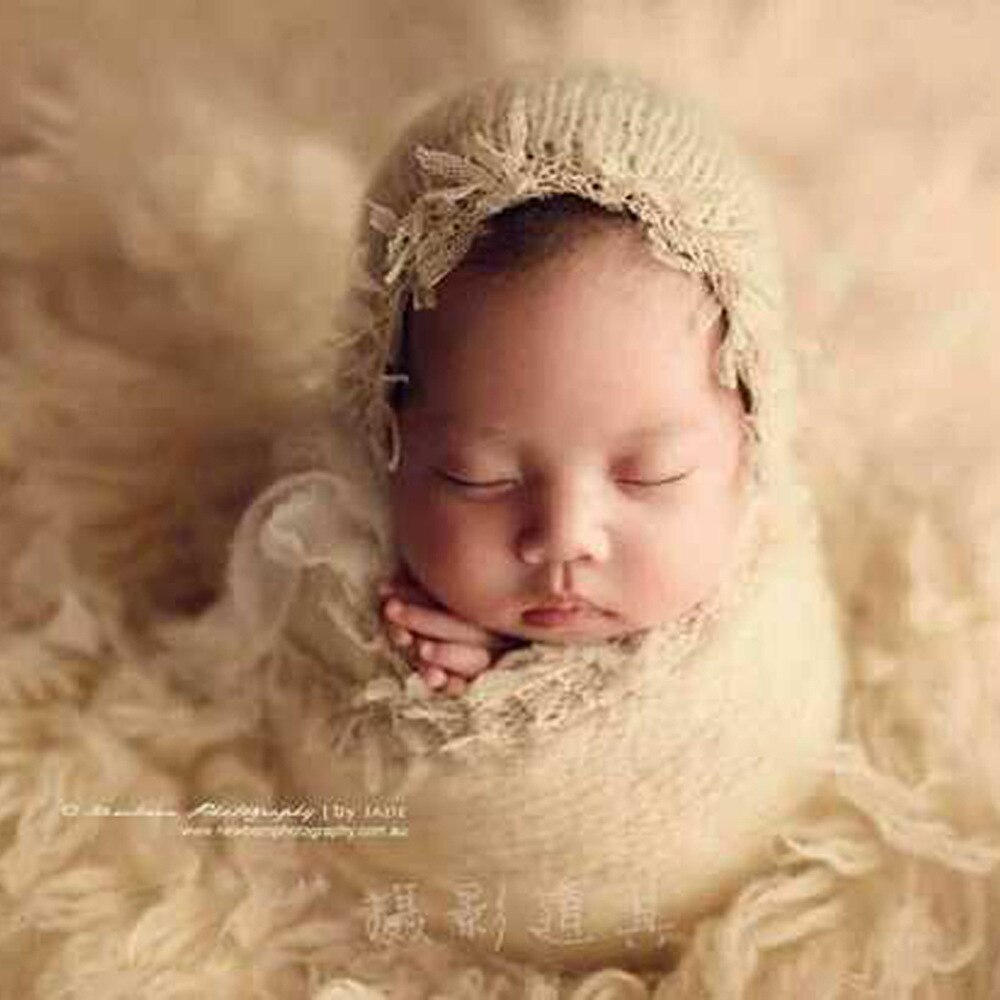 Ropa de fotografía para niños y recién nacidos, gorro de envoltura de encaje, accesorios de fotografía para sesión de estudio, accesorios de ropa