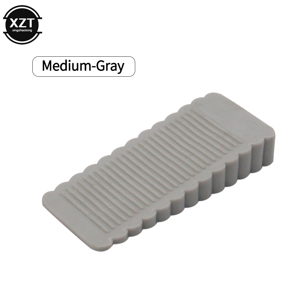 Trapezium Silicone Rubber Deur Stop Stoppers Deur Blok Kinderen Anti-Map Hand Hotel Veiligheid Deur Kaart Opknoping Deur Stop: GRAY