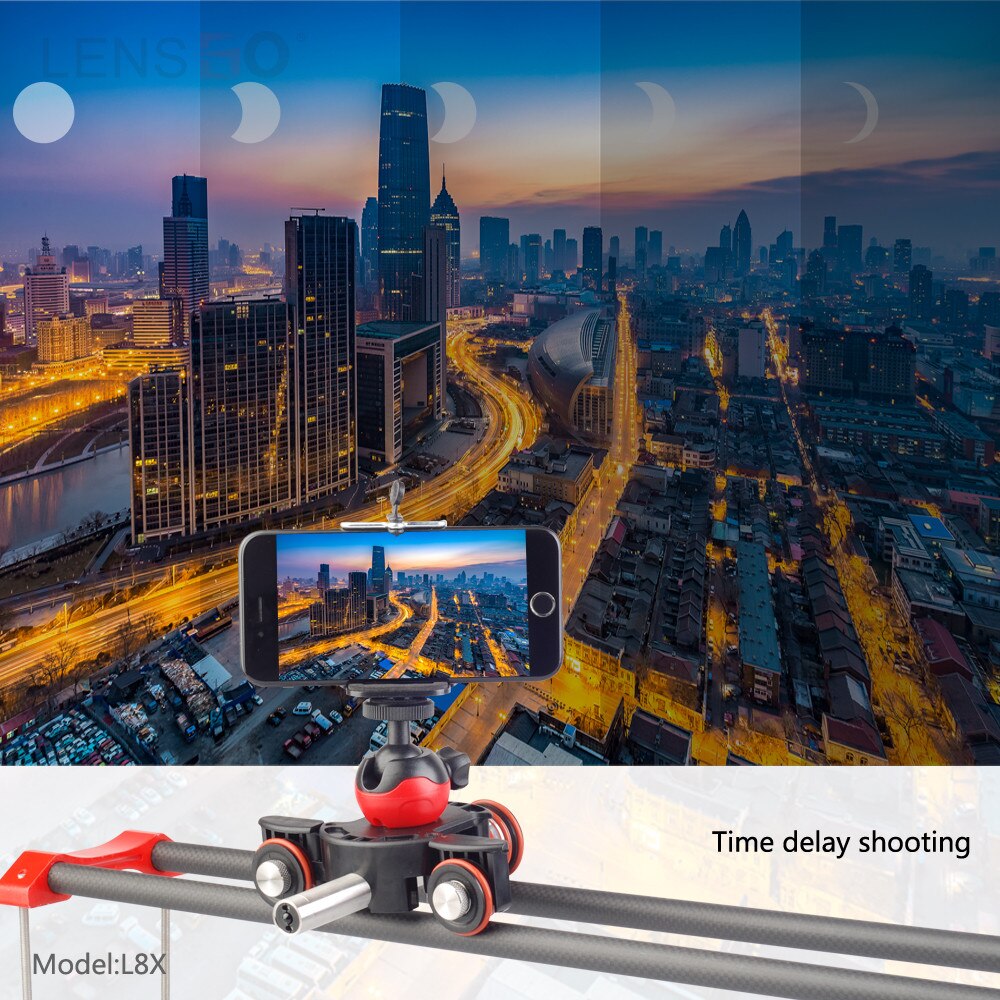 LENSGO L8X Afstandsbediening Camera Video Gemotoriseerde Elektrische Slider Motor Dolly Truck voor Nikon Canon DSLR DV Movie Vlogging Gear