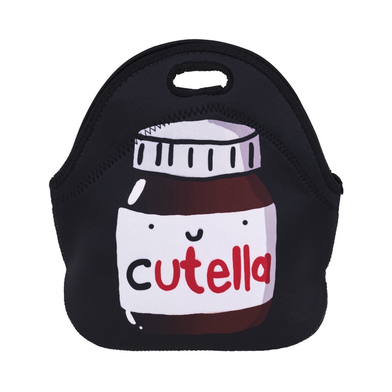 Thermal Insulated 3d Print Neoprene Lunch Bag for Man Women Kids Lunch Bags Cooler Insulation Lunch Box Food Bag: P