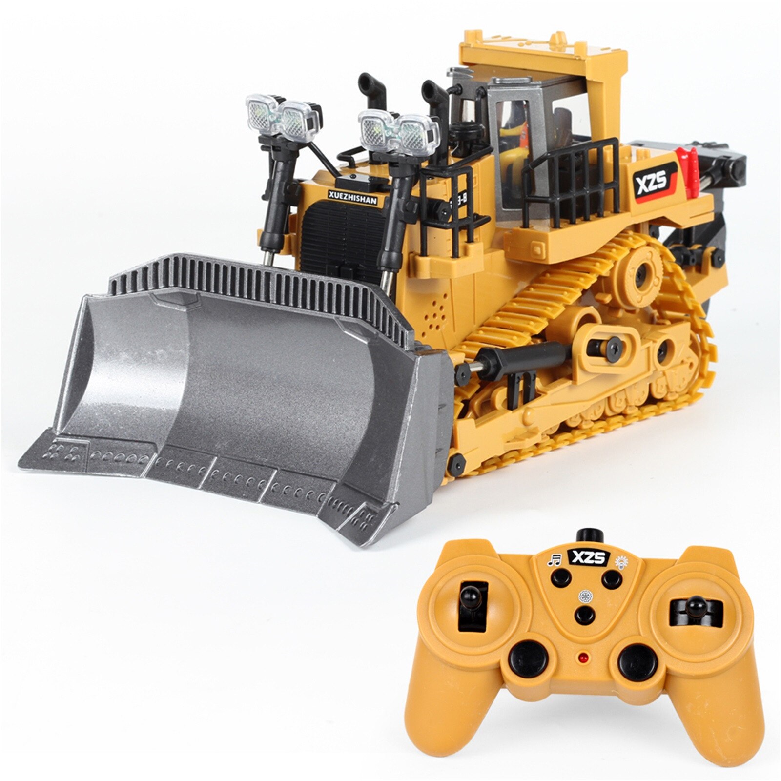 Rc Graafmachine Afstandsbediening Bulldozer 1:24 Kinderen Speelgoed Bouw Vehicl Legering Plastic Rc Auto Heftruck Zware Graafmachine Speelgoed