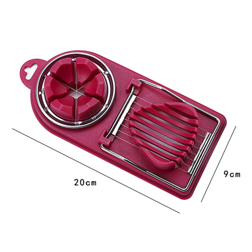 Stainless Steel Cut Egg Slicer Egg Splitter Cutter Flower Mold Kitchen Tool: Purple 