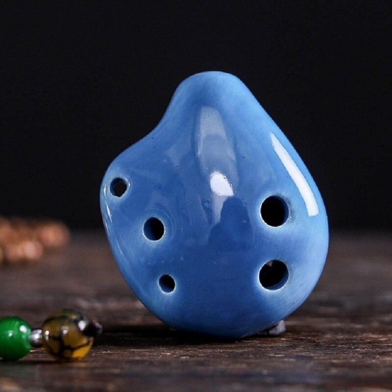 Klassieke Retro C Keramische Flauta Ocarina Of Time Muziekinstrumenten Flauta Ocarina Of Time Mini Ocarina Fluit: Sky Blue