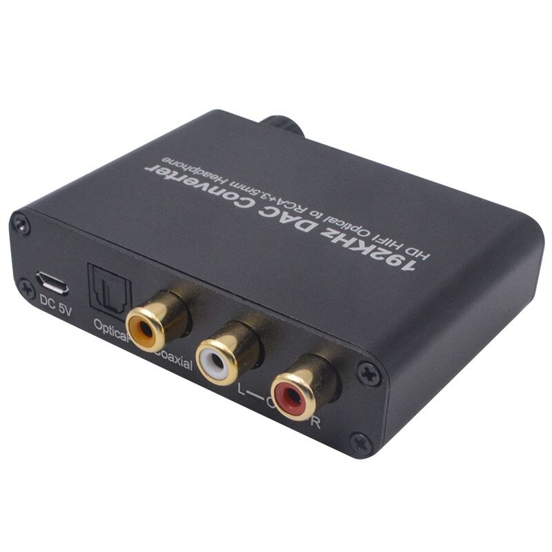 192 khz dac fiber koaksial omformer 5.1 hd digital o dekoder støtte ac -3 /  dts volumjusterings dekoder