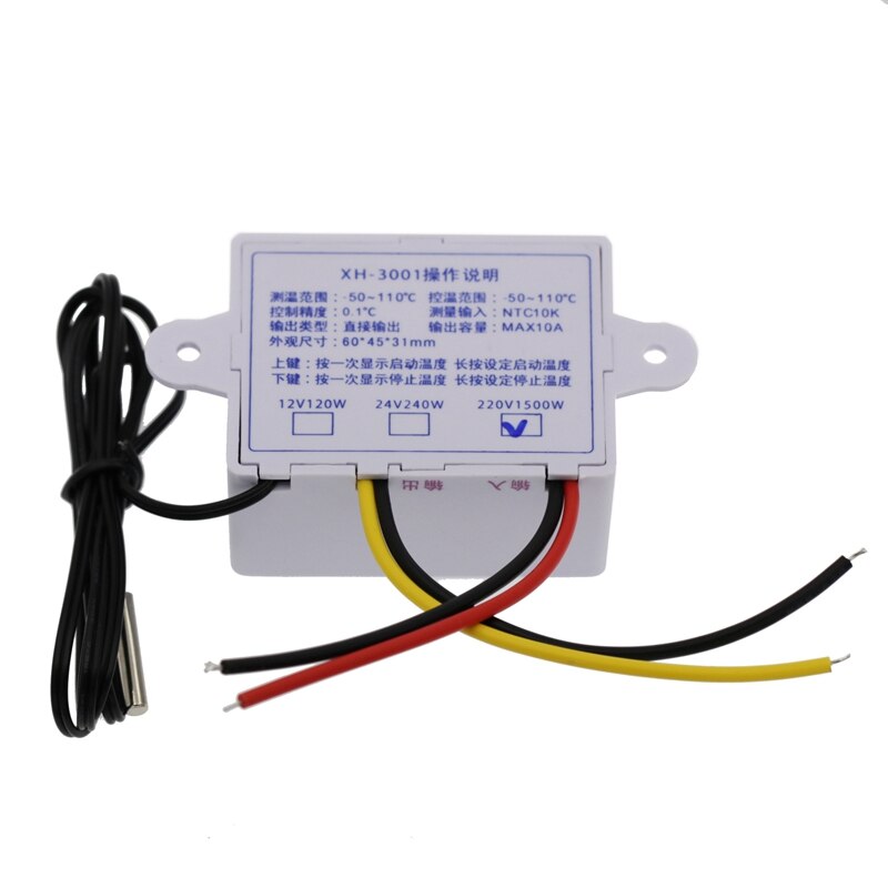 ! Digital Temperature Controller Display Thermostat Control Switch and Thermistor Sensors Temperature Probe