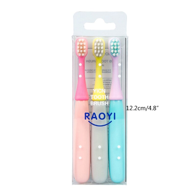 3 Pcs Zachte Haren Leuke Kinderen Tandenborstels Cartoon Paddestoel Hoofd Tanden Borstel