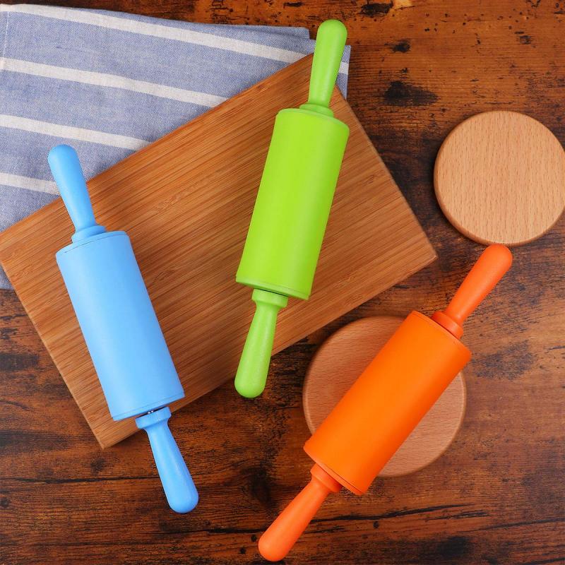Non-stick Siliconen Deegroller Plastic Handvat Pastry Bakken Tools Deeg Knoedel Roller Gebak Bakken Tool Keuken Knoedelrol