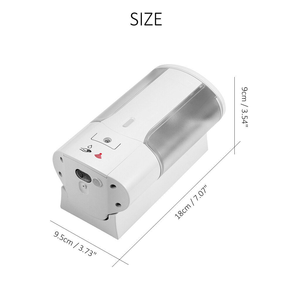 400ml Wall-Mounted Soap Dispenser Contactless Sensor Soap Dispenser Hand Sanitizer Shampoo Container For Kitchen Bathroom