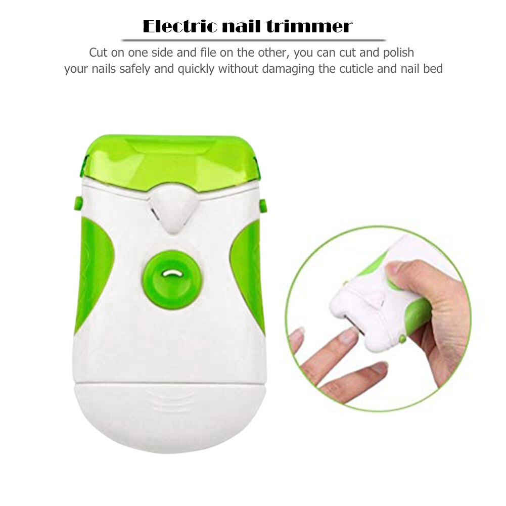 Elektrisk negletrimmer neglefil elektronisk negleklipper manicure pedicure værktøj automatisk tå negleklipper