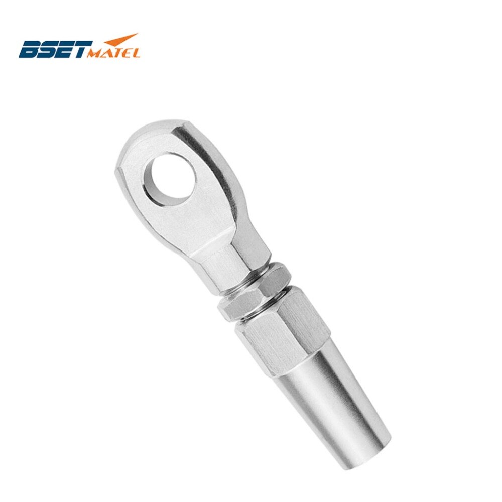 Marine Grade 316 Stainless Steel 4mm Swageless Eye Terminal Wire Cable Rope DIY Fitting Rigging Hardware Balustrade kit