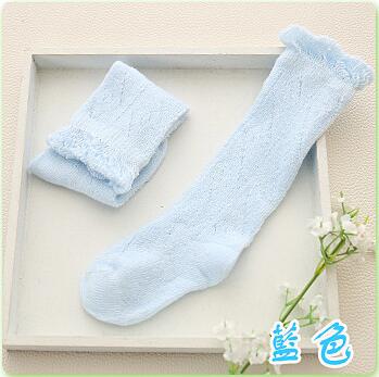 baby Spring/Autumn Tights Cotton Baby Girl Pantyhose Kid Infant Knitted Collant Tights Soft Infant Clothing: Blue / 12M