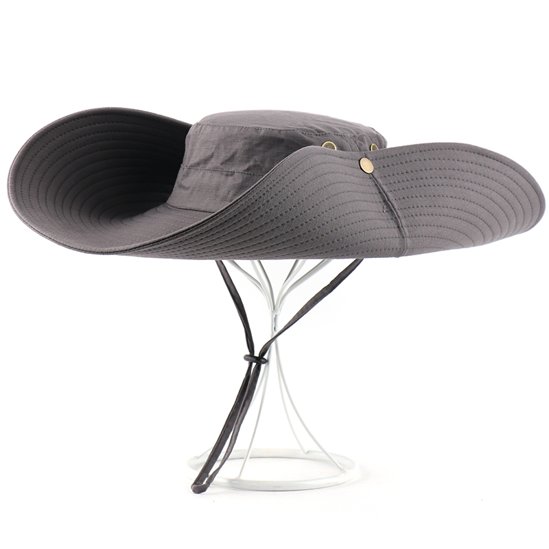 CAMOLAND UV Protection Sun Hat For Men Women 16cm Super Long Wide Brim Bucket Hat Outdoor Breathable Fishing Hiking Boonie Caps