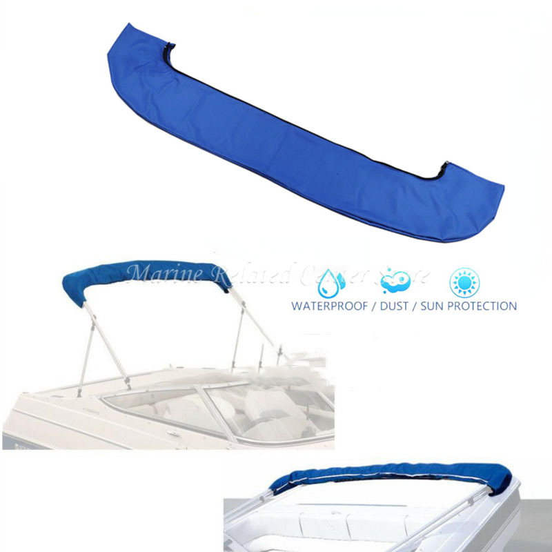 600D Bimini Top Boot Cover 3 Bow No Frame Waterproof Yacht Boat Cover with Zipper Anti UV Dustproof Cover Marine Accessories