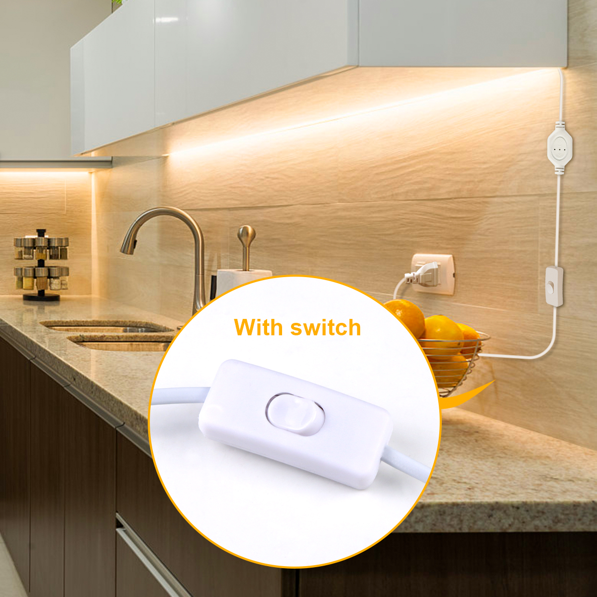 1-20m 110V 220V COB LED Strip Lights 288LEDs/m Flexible Outdoor Garden Lamp CRI RA90 Waterproof LED Tape Kitchen Cabinet Decor