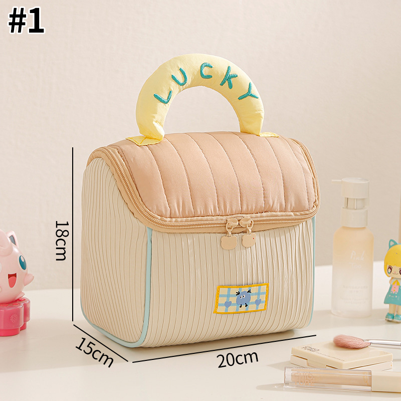 Borsa per il trucco di grande capacità Borsa da donna Elementi essenziali da viaggio Custodia per cosmetici Astucci per studenti Organizzatore di cancelleria: giallo