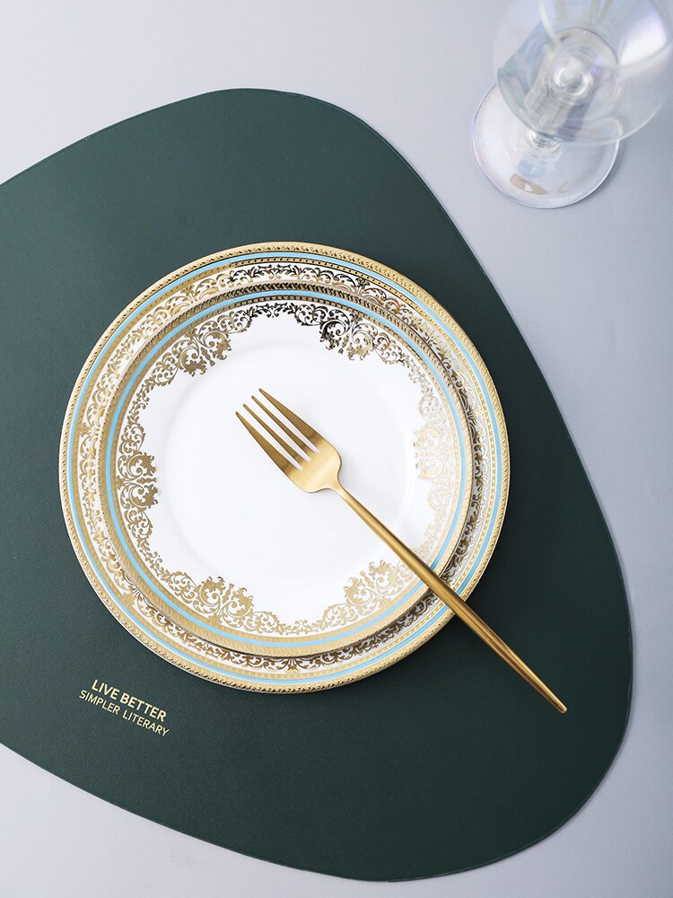 Light Luxury Phnom Penh Ceramic Plate Net Red Dinner Plate Home Pasta Steak Large Plate