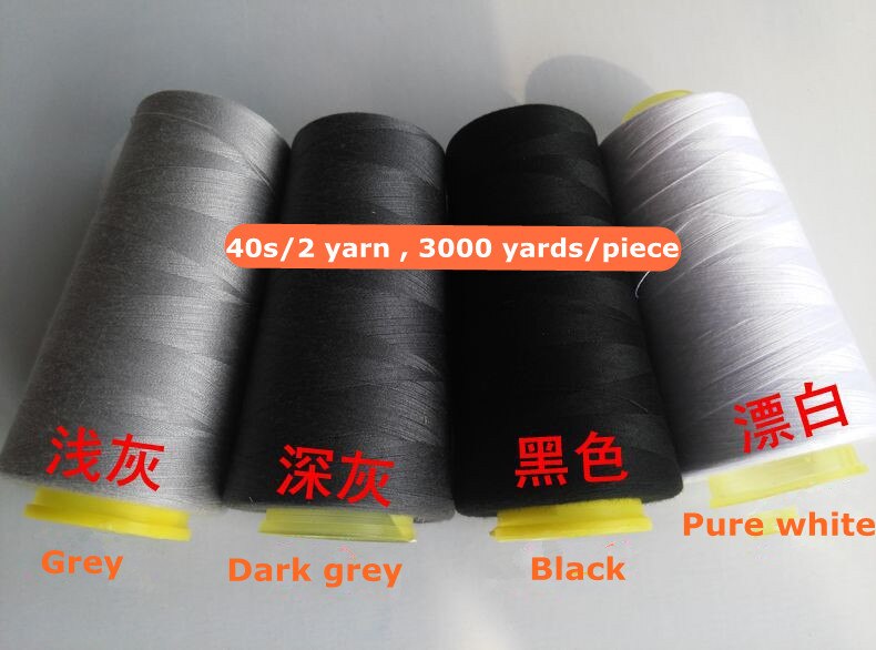 3000 yards/piece Polyester thread Green/Blue/Red Durable sewing threads for shirt/dress Weight : 95g