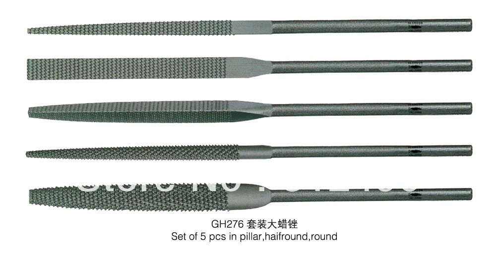 GH276 5 stks een set, ronde, Wax filing pak