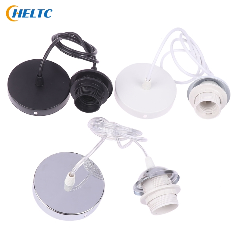 Retro E27 Hanging Lamp Holder With 1m/1.5m Hanging Wire Ceiling Lamp Holder Socket Lamp Base For Household Hanging Pendant Light