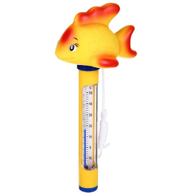 Drijvende zwembadthermometer met touwtje, vijverwaterthermometer voor zwembad, bad, spa, kuipen, visvijvers: Default Title