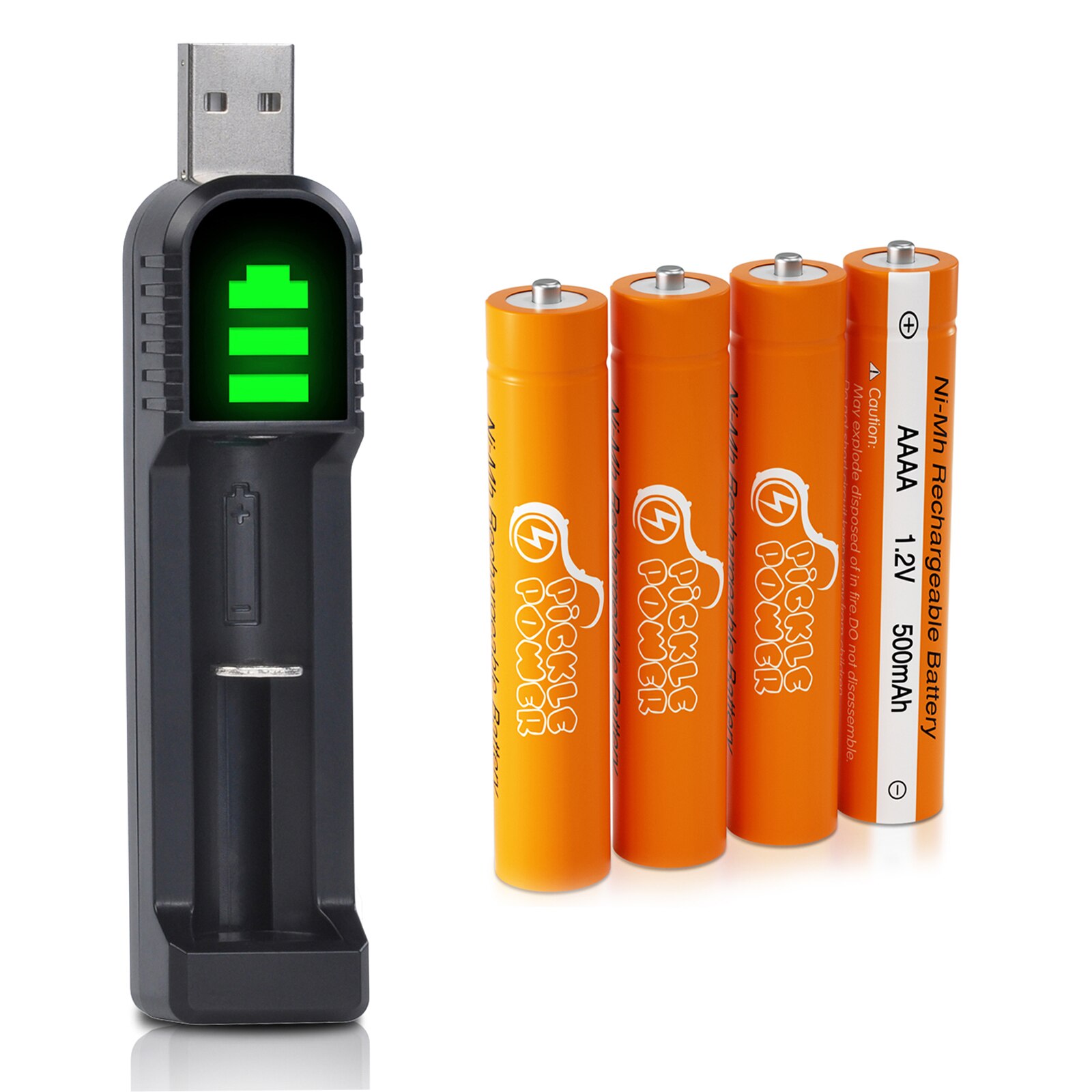 salamoia potenza 500mAh AAAA batteria ricaricabile Ni-MH caricabatterie USB a portato per batteria a stilo attivo con penna di superficie