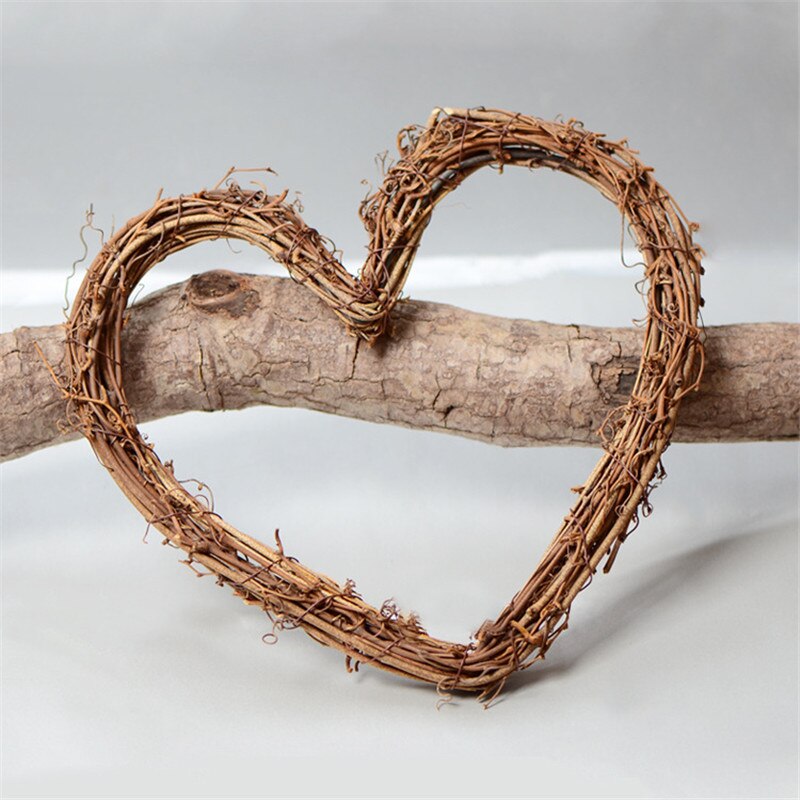 Kerst Bruiloft Rotan Diy Ambachtelijke Projecten Natuurlijke Takje Grapevine Hartvormige Krans Opknoping Rotan Feestelijke Raam Deur Decor