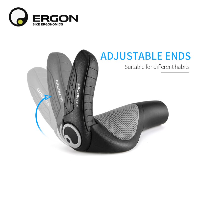 ERGON GP1GP3 GP5 Bicycle Grip Bar Ends Plug MTB Grips Folding Bike Handlebar Grip Cycling Bike Grips For Bicycle Brompton