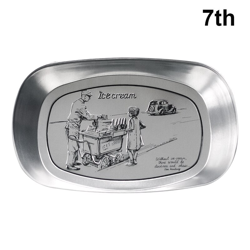 Retro Boat-Shaped Storage Tray Plate for Snack Fruit for Household Kitchenware Home Decoration F2: 7th