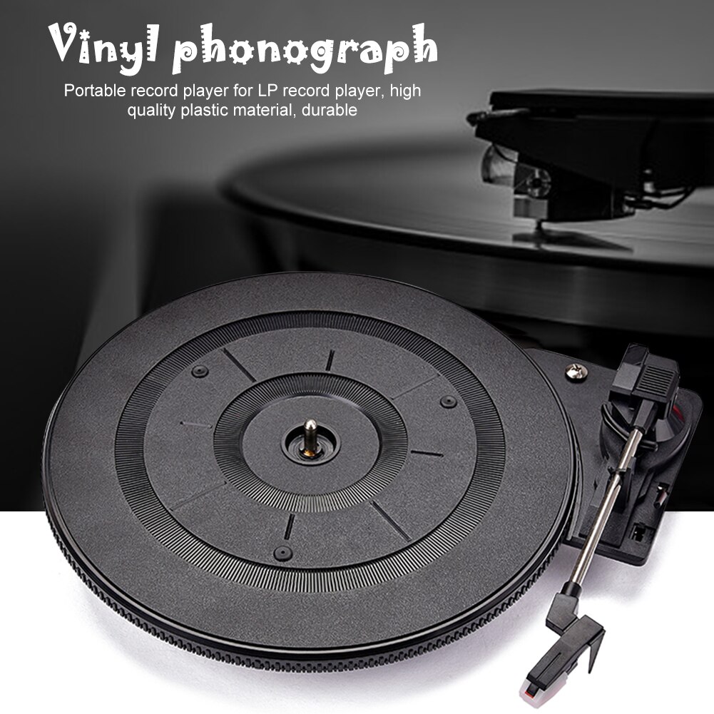 Lecteur de disque vinyle universel LP platine 3 vitesses phonographe Portable disque noir solide et Durable pour votre ancien lecteur de disque