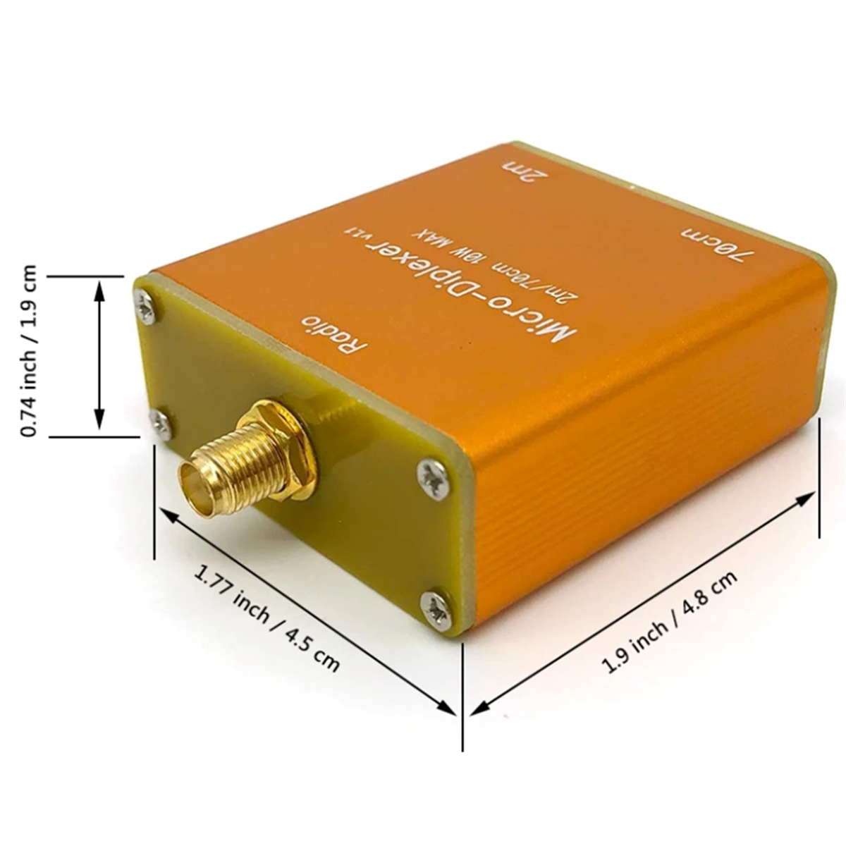 Filtro dúplex diplexor tipo micro de 10W V/U, 2m, 70cm, utilizado para colocar entre el transmisor y la antena (con carcasa)