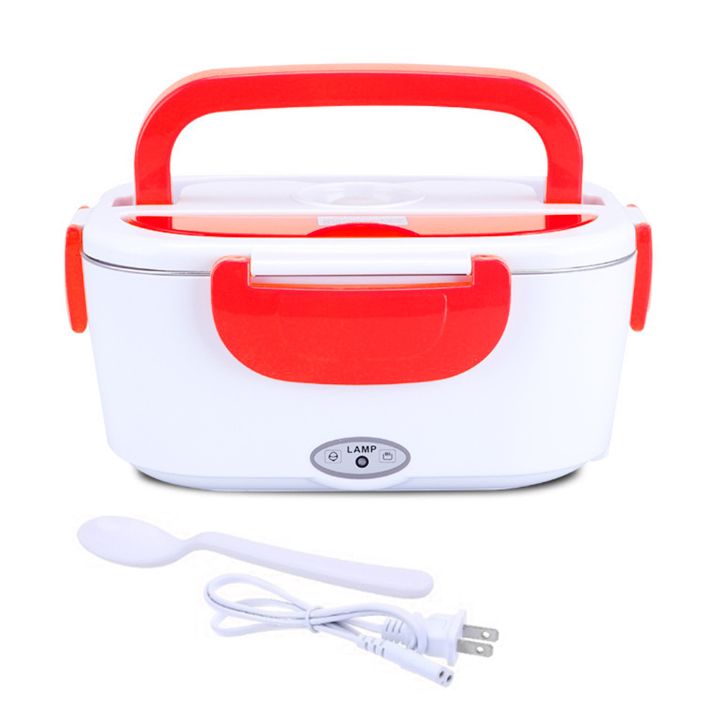 1.3L-1.5 L Portable Car Electric Lunch Box Food Storage Container Heater 40W 110V Food Grade Plastic Truck Oven Cooker: Red