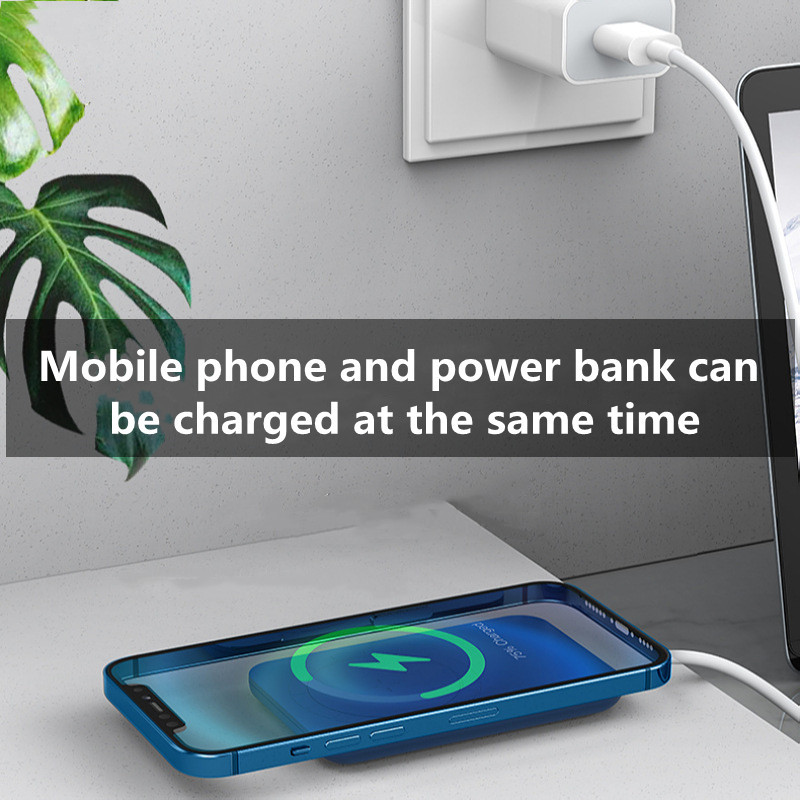 Power Bank magnetico 5000mAh staffa ad anello per Apple iPhone 13 Xiaomi Huawei Samsung 15W caricabatterie Wireless portatile a ricarica rapida