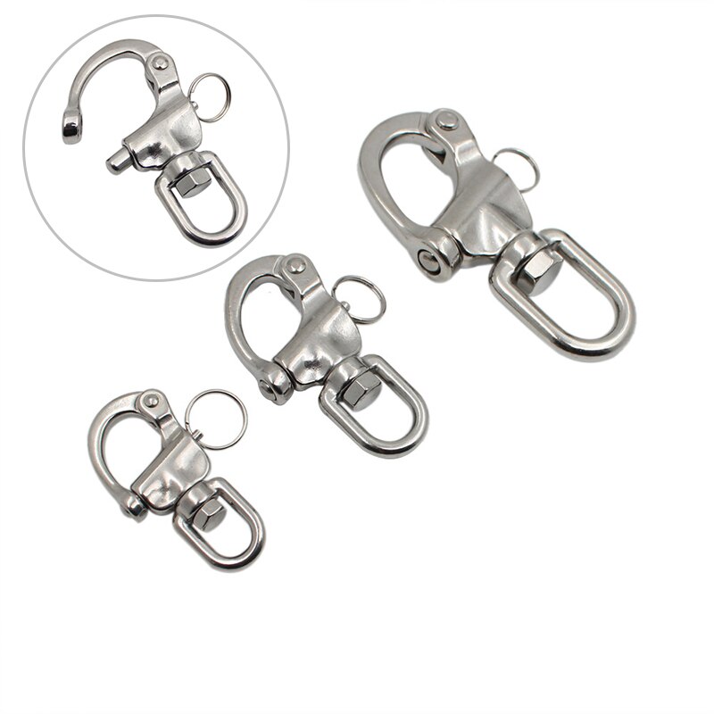 1PC Round Stainless Steel Quick Release Swivel Shackle Marine Boat Anchor Chain