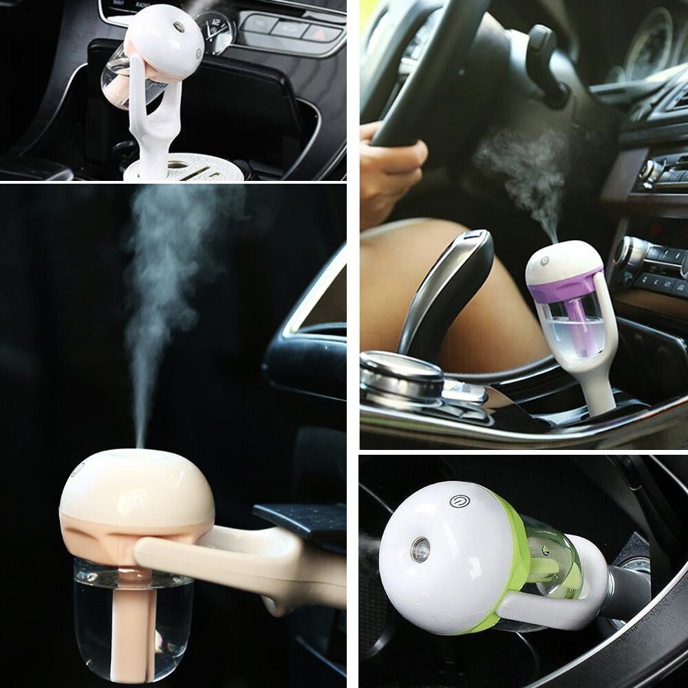 12V Oil Diffuser Mist Maker Fogger Car Steam Air Humidifier Aroma Diffuser Mini Air Purifier Aromatherapy Essential