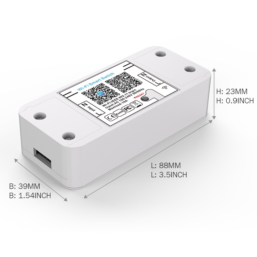 Bluetooth WiFi Smart Switch Relay Switch On-OFF Controller Smart Home Circuit Breaker Timer Remote Control AC100-240V