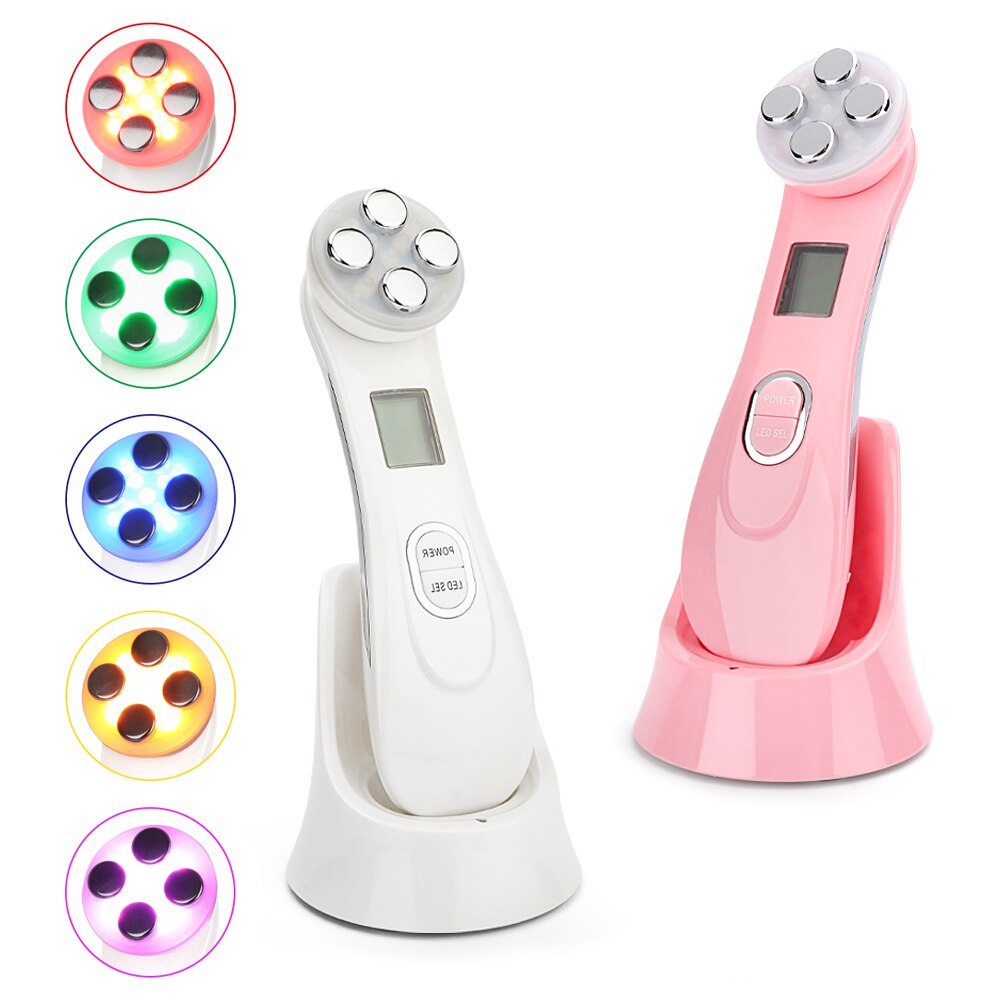 5in1 RF & EMS Radio mésothérapie électroporation visage beauté stylo radiofréquence LED Photon visage rajeunissement de la peau dissolvant rides